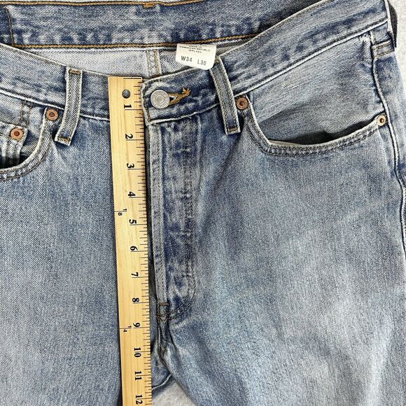 Levi’s 501 XX Vintage Jeans Men’s 34x30 Light Wash Distressed Skater Grunge Y2K - Picture 8 of 16